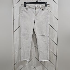 J. Jill Light Gray Straight Leg Pants